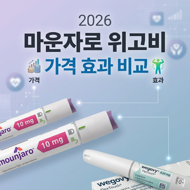 2026년 나에게 맞는 비만치료제 선택법  (마운자로 위고비 가격 효과 효능 비교)