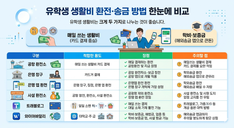 환율상승 : 유학생자녀에게 환전부터 해외송금 환테크 방법 한 번에 정리