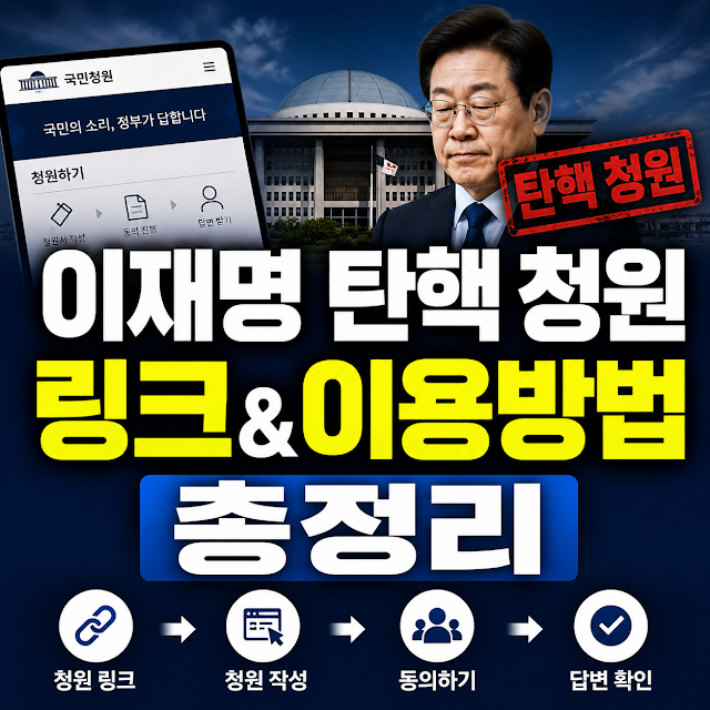 이재명 탄핵 청원 링크, 국민청원 홈페이지 이용방법 총정리