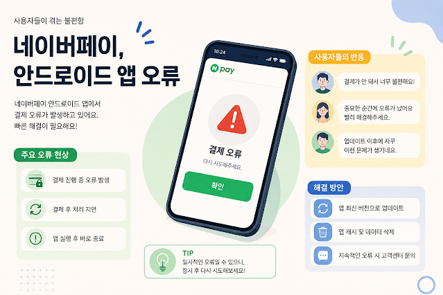 네이버페이 안드로이드 앱 오류 대처법 (고객센터 직통 번호 포함)
