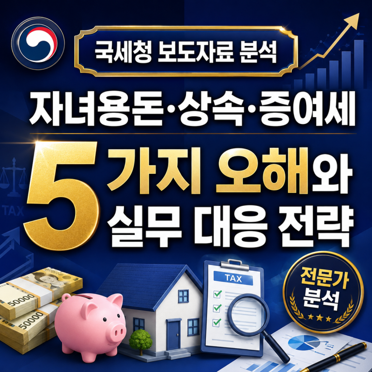 증여세 세법개정안 상속세증여세 절세 가이드,  4060 세대가 당장 활용해야 할 합법적 특례